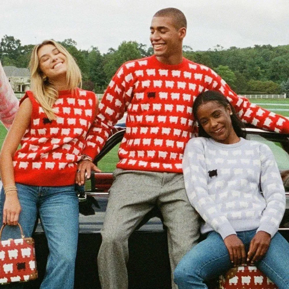 BLACK SHEEP RED VEST INSPIRED PRINCESS DIANA SWEATER - Picture 1 of 9